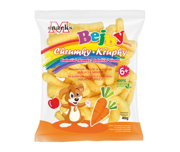 Bejby kukuričné chrumky mrkva/jablko 40g - 1